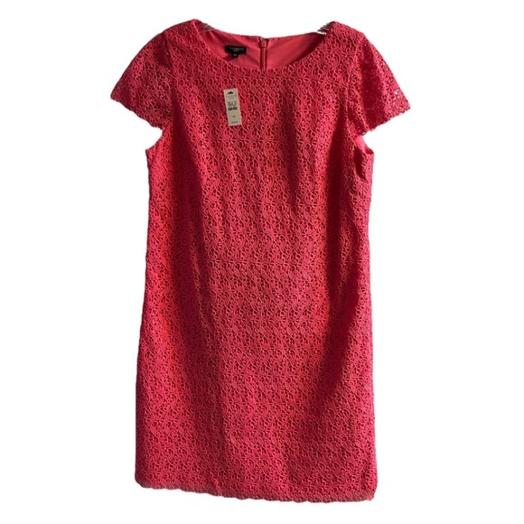 NWT Talbots Elegant Pink Lace Dress size 12P - Picture 2 of 6